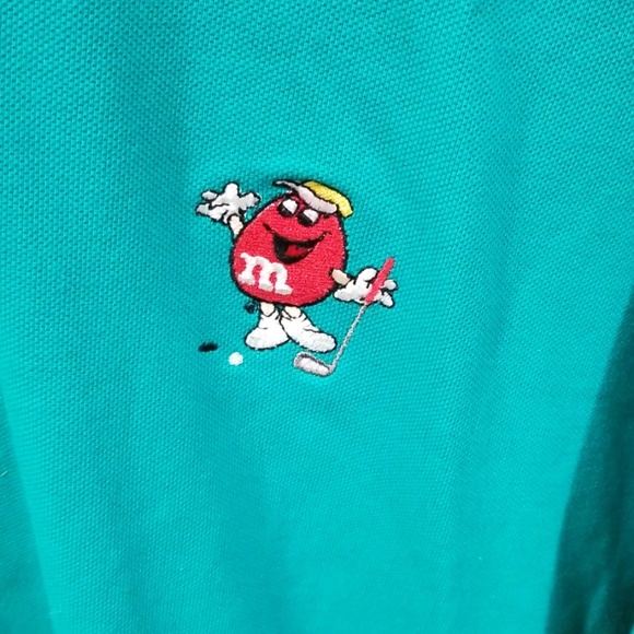 Vintage OG M&M's Golf Polo Shirt Size XL - Picture 2 of 3